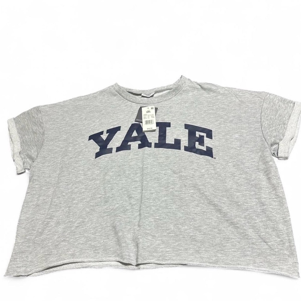 Grey and navy Yale crop top #Yale #CropTop XXL